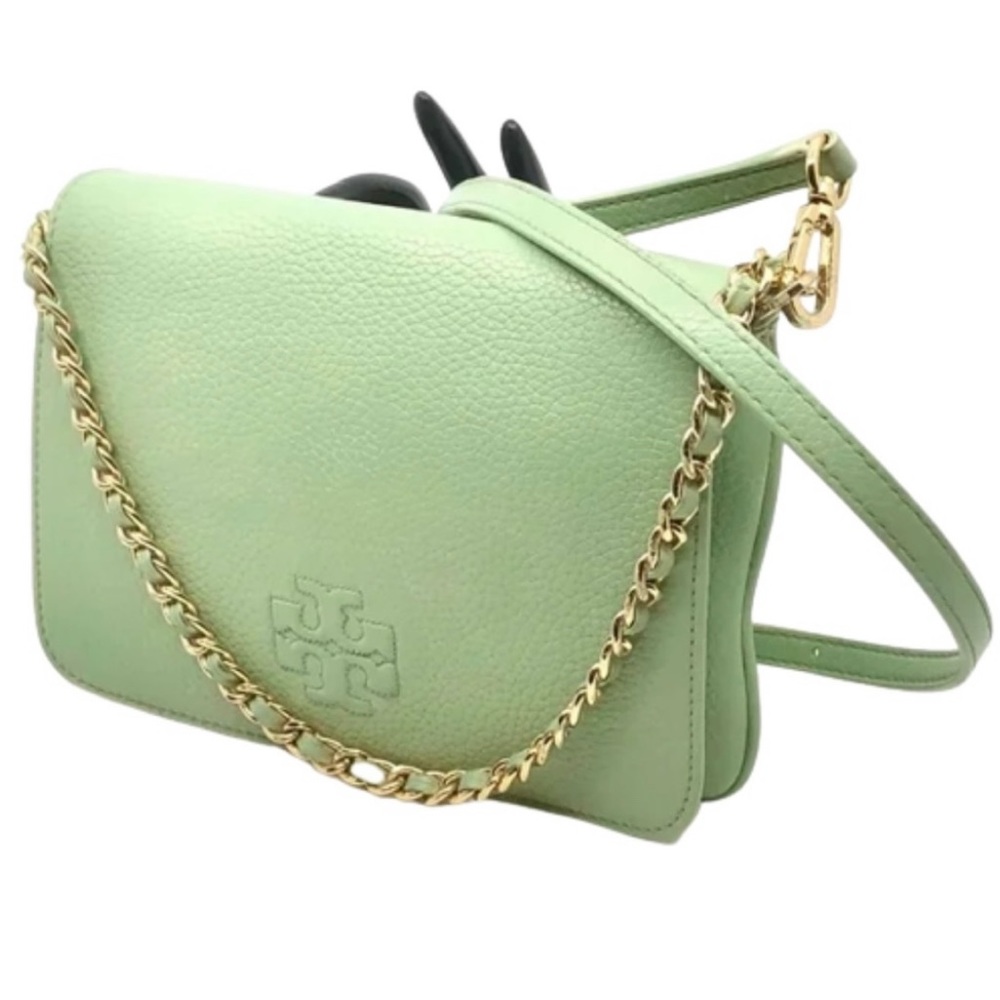 TORY BURCH KEY LIME CROSS BODY WITH GOLD HARDWARE